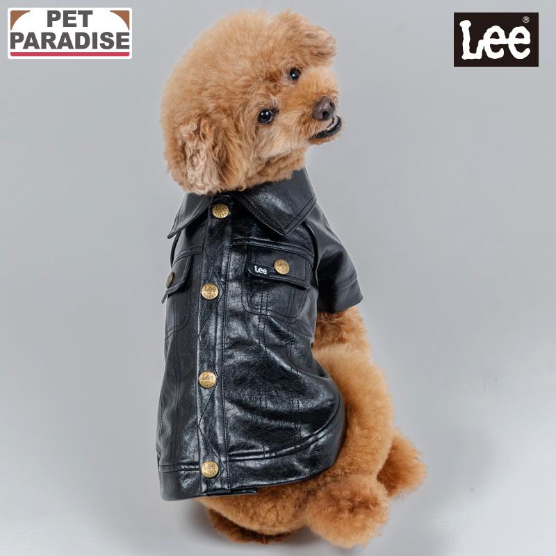 Lee（リー） 犬服 冬 ジャンパー 小型犬 背中開き ブラック | 犬の服