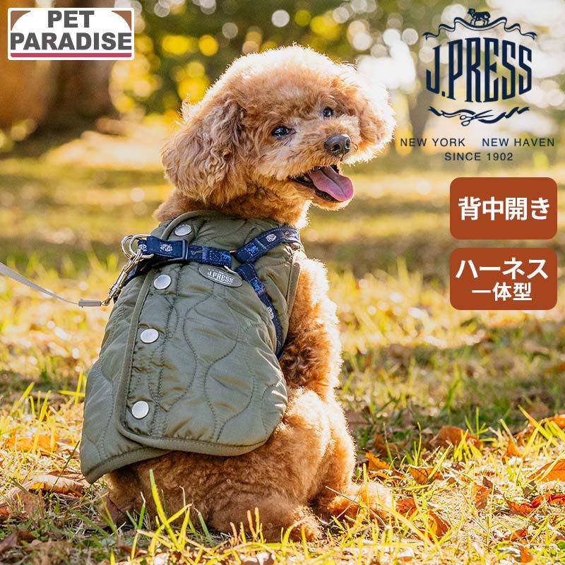J.PRESS（J.プレス） 犬 服 冬 オニオン アウターハーネス カーキ 小型