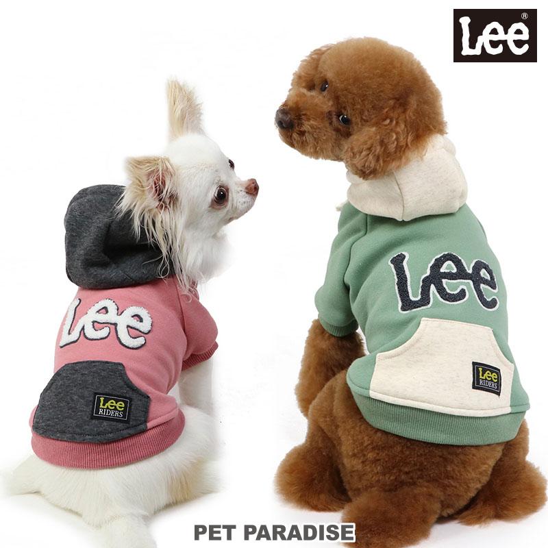 Lee 【BF限定】 犬 服 秋冬 Lee パーカー サガラ刺繍 〔 小型犬