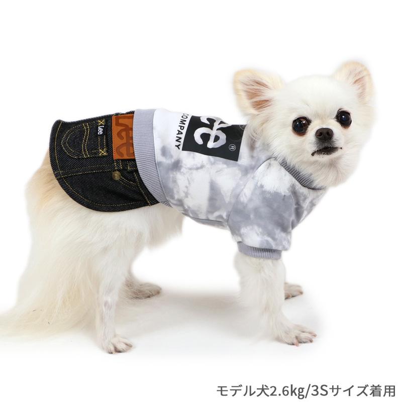 Lee（リー） 犬 服 秋冬 スカート つなぎ タイダイ デニム 小型犬