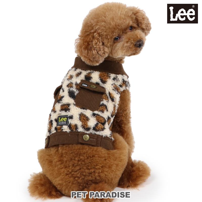 Lee（リー） 犬 服 秋冬 ボア ベスト レオパード ヒョウ柄 小型犬