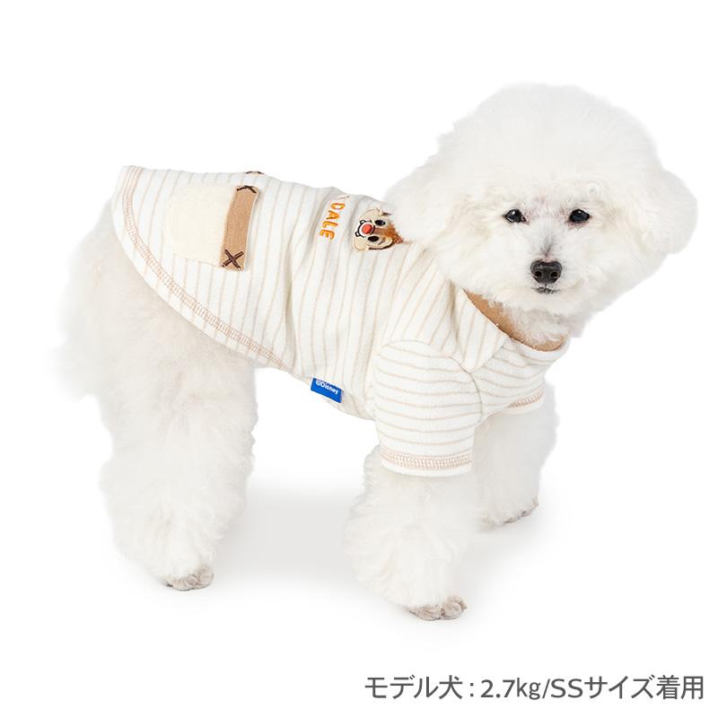 Disney（ディズニー） チップとデール 犬 服 春 お顔 サーモキープ T