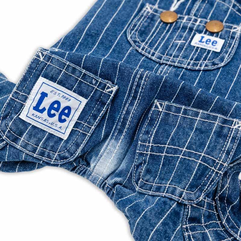 Lee（リー） 犬 服 秋 ストライプ オーバーオール 小型犬 | つなぎ