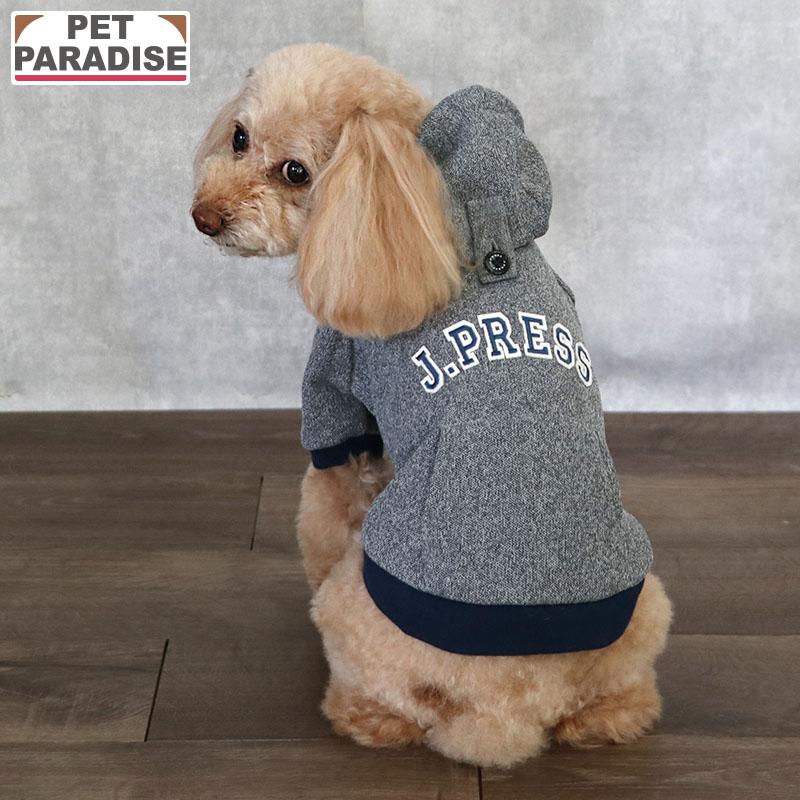 J.PRESS（J.プレス） 犬 服 秋 グレー メッシュ パーカー 小型犬