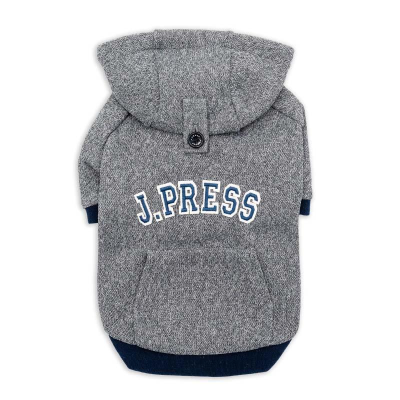 J.PRESS（J.プレス） 犬 服 秋 グレー メッシュ パーカー 小型犬