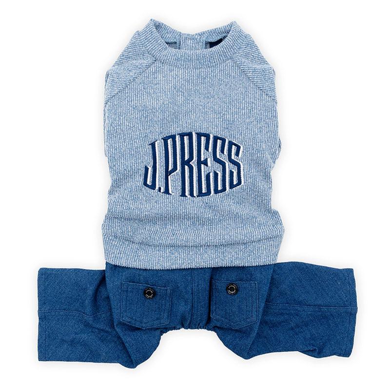 J.PRESS（J.プレス） 犬 服 春 杢 トレーナー パンツつなぎ 小型犬