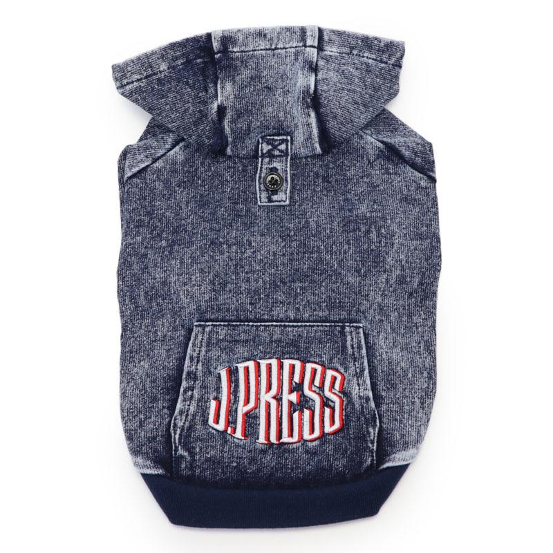 J.PRESS（J.プレス） 爆買WEEK J.PRESS 犬 服 春 デニム ロゴ パーカー