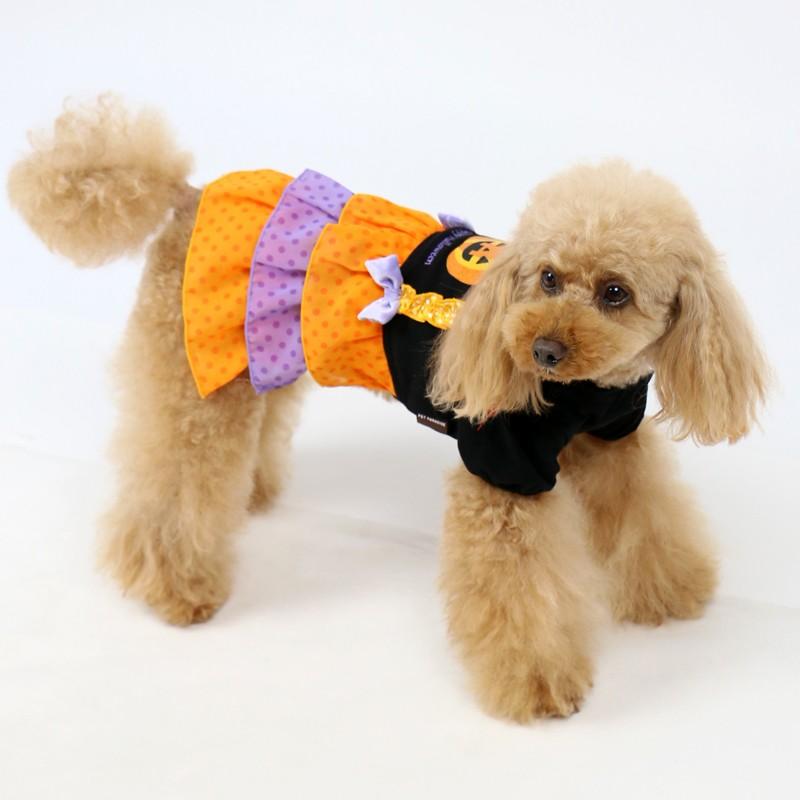 セール 犬服 犬 服 ハロウィン かぼちゃ ワンピース 超小型犬 小型犬 パンプキン ペットパラダイス コスプレ インスタ映え 返品不可 ペットパラダイス 通販 Paypayモール