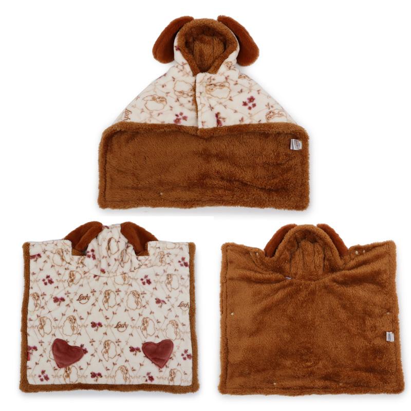 Disney ディズニー わんわん物語 レディ 犬 服 秋 着る毛布 スナップ 