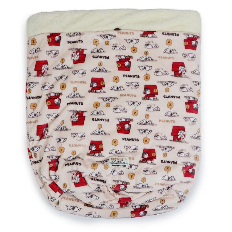 SNOOPY（スヌーピー） 犬 ベッド 秋 筒型 ボア 寝袋 遠赤外線 中型犬