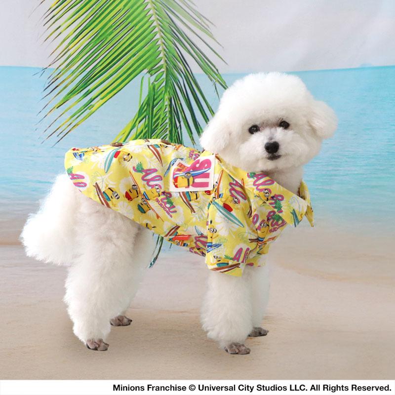 MINIONS ミニオン 犬 服 春 夏 アロハ シャツ 背中開き 着せ