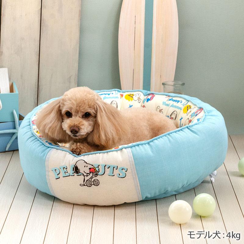 SNOOPY（スヌーピー） 犬 クール ベッド 夏 （55cm） アイス柄 クール