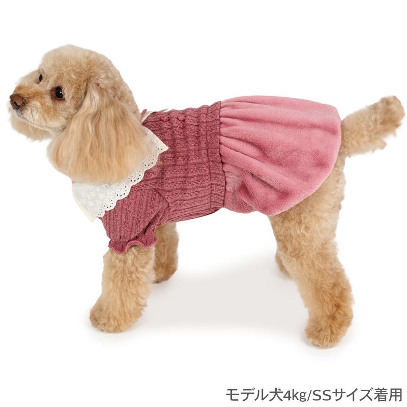 PET PARADISE（ペットパラダイス） 犬 服 冬 レース 襟 ワンピース
