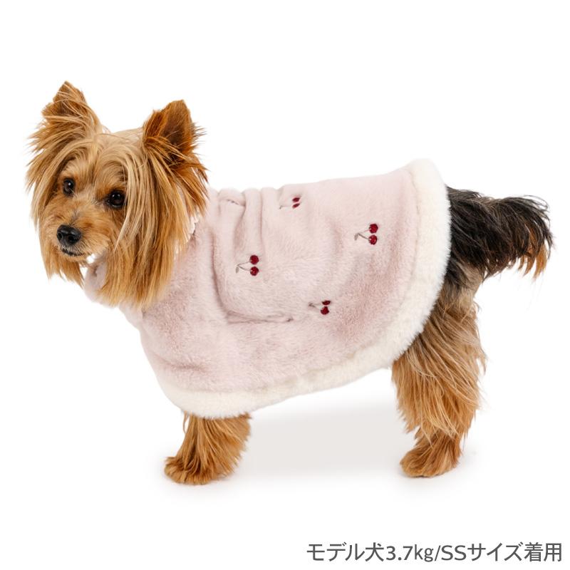 PET PARADISE（ペットパラダイス） 犬 服 冬 チェリー柄 ポンチョ 小型