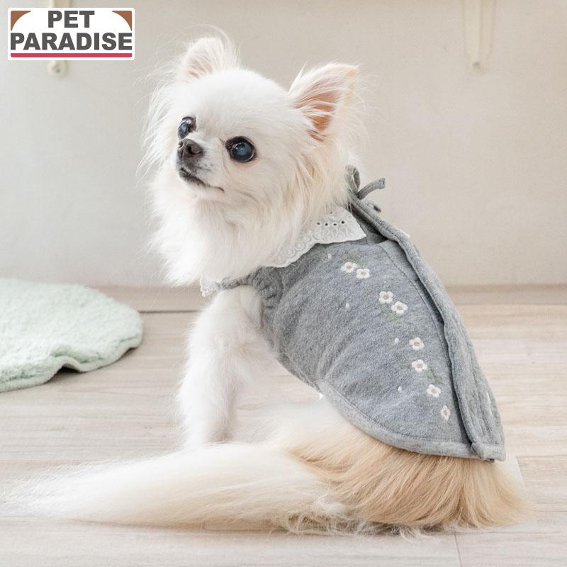 PET PARADISE（ペットパラダイス） 犬 服 春 お花 刺繍 ベスト 背中
