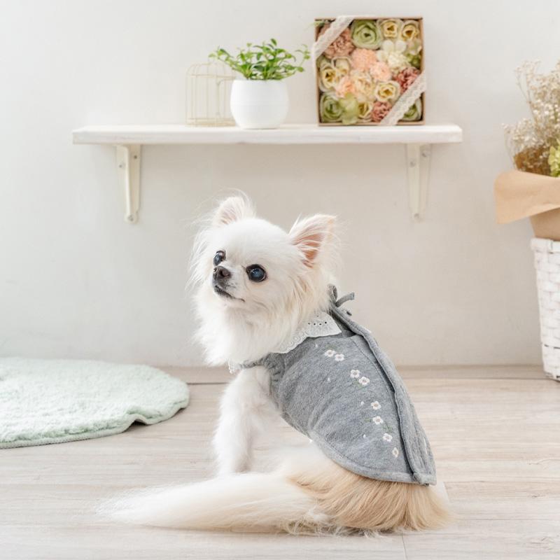 PET PARADISE（ペットパラダイス） 犬 服 春 お花 刺繍 ベスト 背中