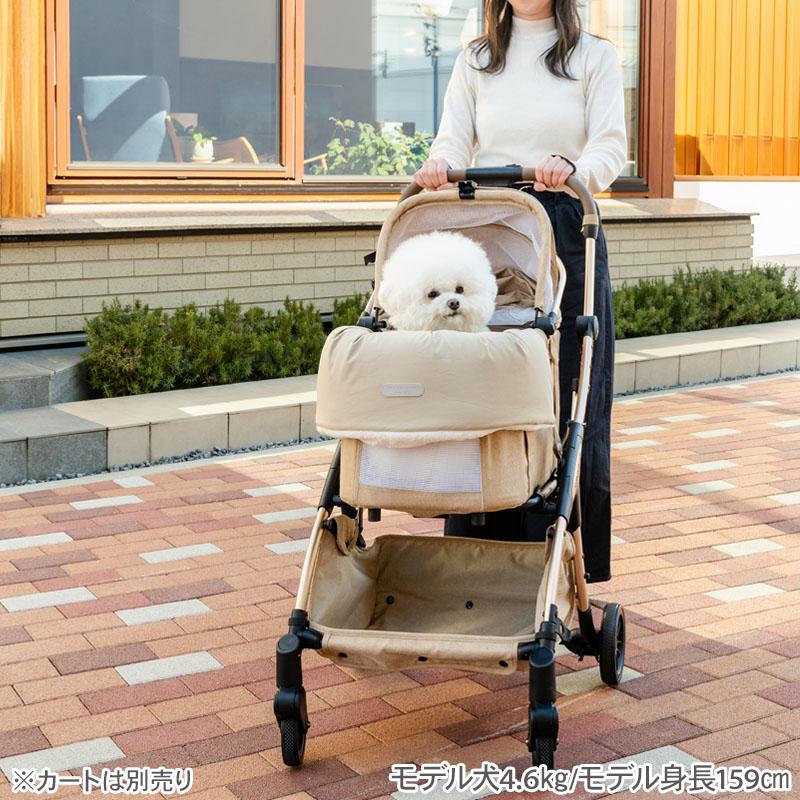 ペットカート+クッション プレミアムタイプ 分離型 ベージュ 犬用カート PET PARADISE（ペットパラダイス） 犬 クッション ペットカート用