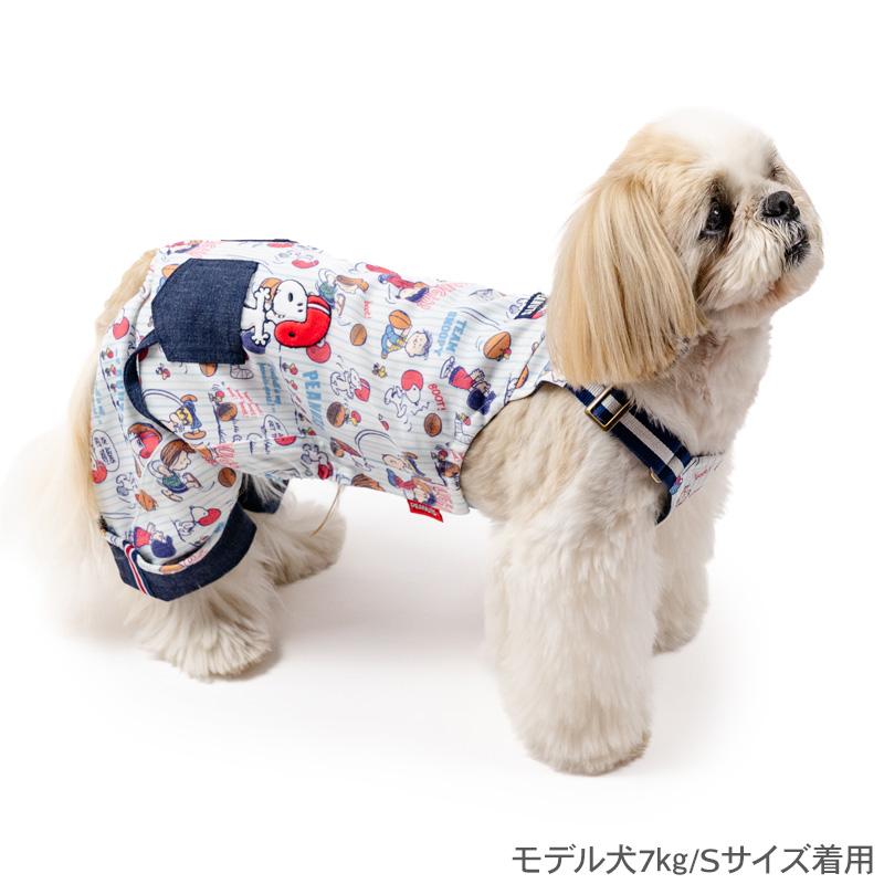 SNOOPY（スヌーピー） P5倍 犬 服 春 アメフト オーバーオール 小型犬