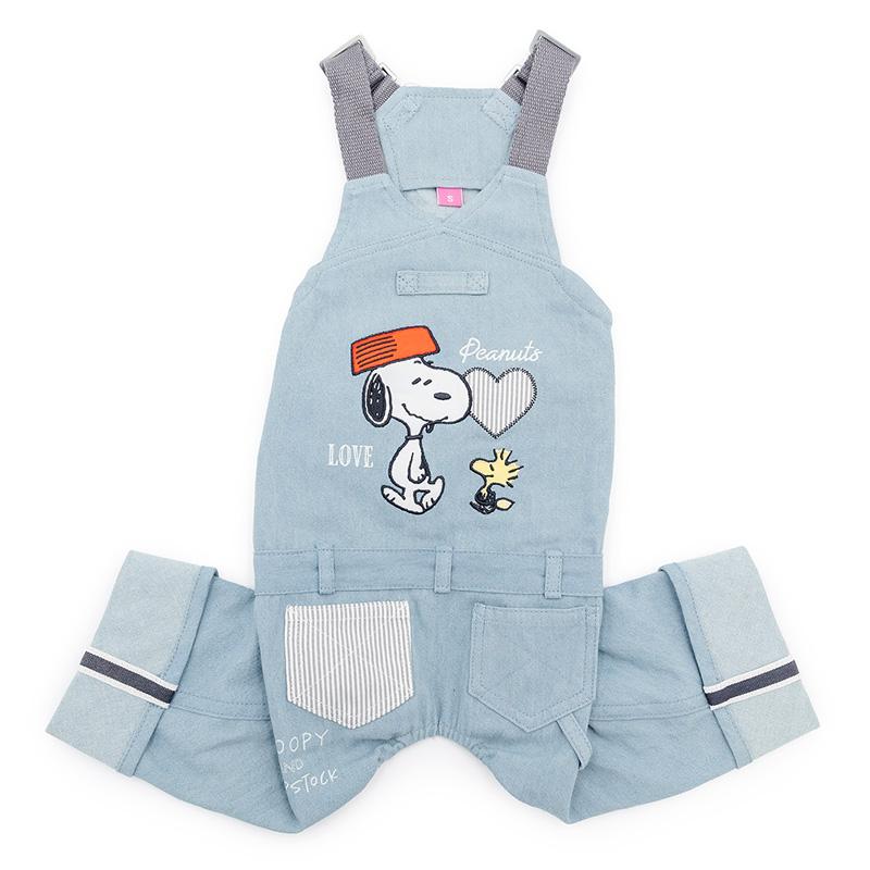 SNOOPY（スヌーピー） 犬 服 春 ライト デニム オーバーオール 小型犬