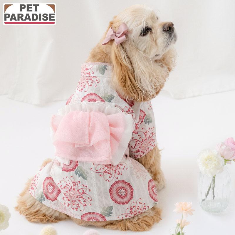 PET PARADISE（ペットパラダイス） 犬 服 夏 菊柄 浴衣 桃 中型犬 大型 