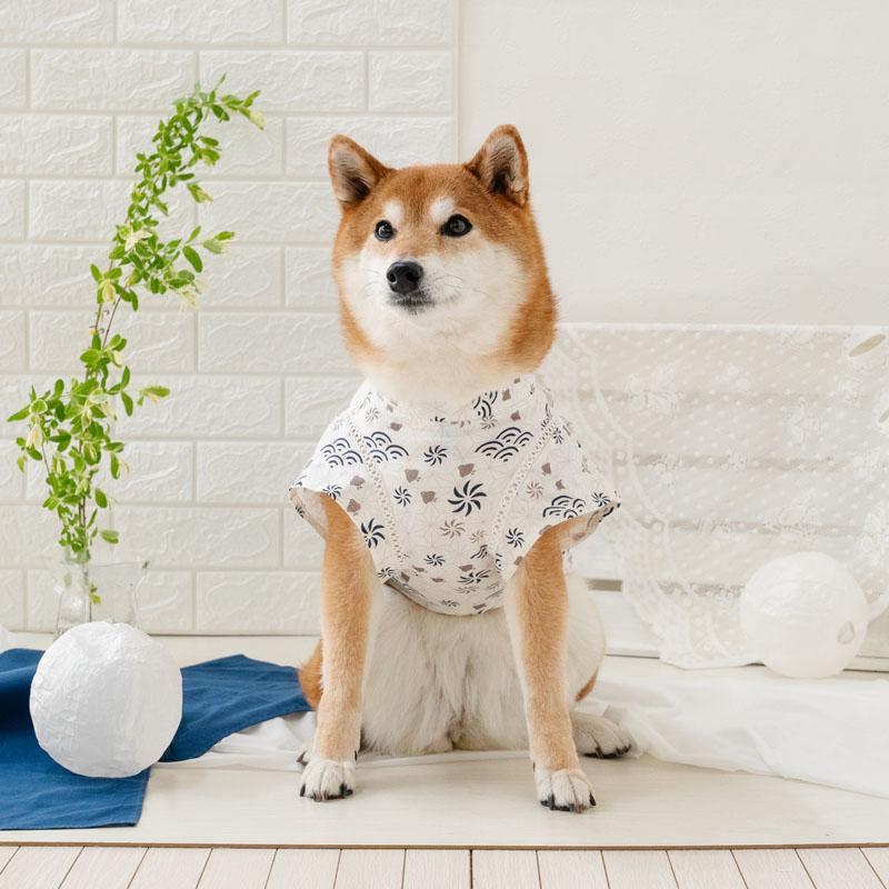PET PARADISE（ペットパラダイス） 犬 服 夏 ちどり柄 甚平 中型犬