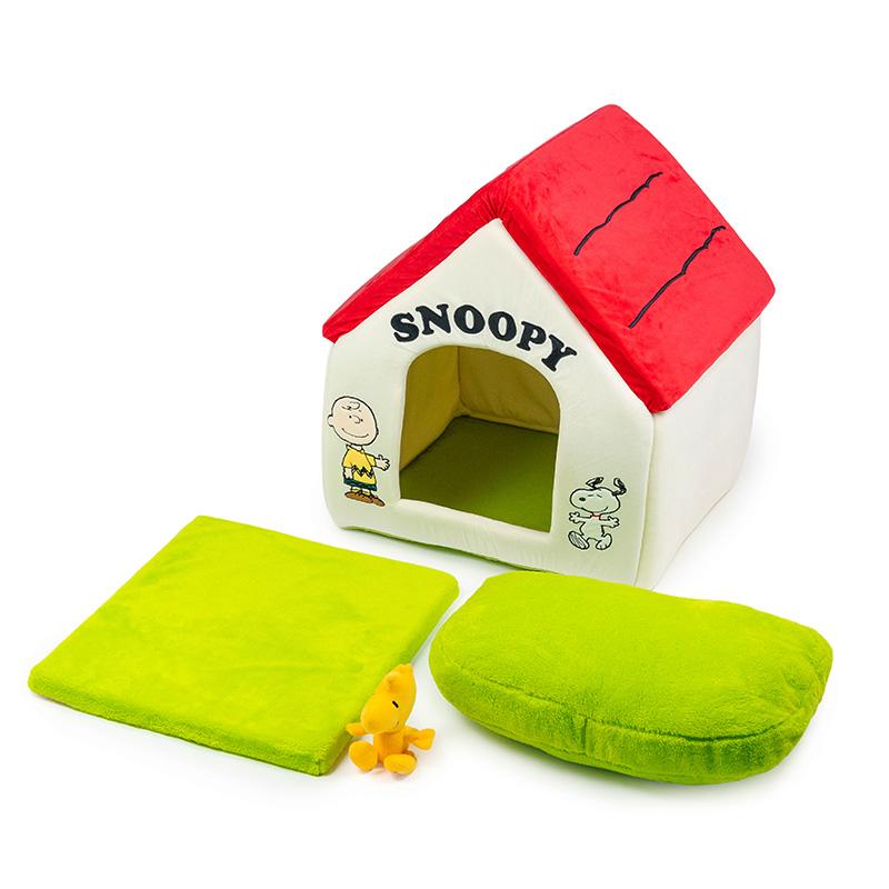 SNOOPY（スヌーピー） ペットハウス 室内用 犬 赤屋根 芝ハウス 〔 大