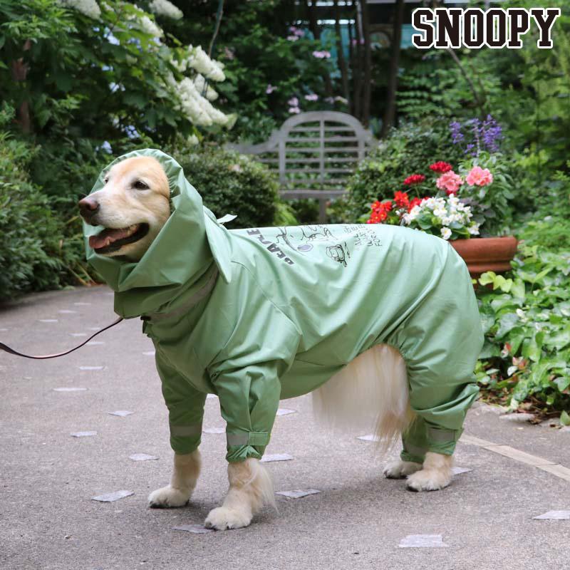 犬 レインコート 中型犬 大型犬 フルカバー 着せやすい カッパ 雨具 ブランド 反射 スヌーピー レインウェア ビーグルスカウト柄 ペットパラダイス 通販 Yahoo ショッピング