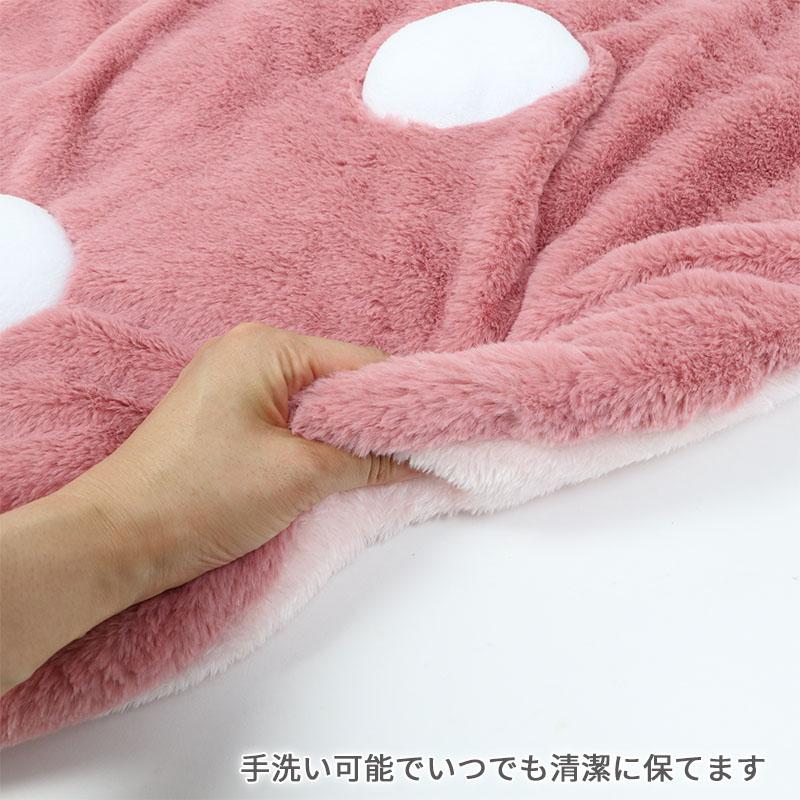 犬 ペット マット 苺 (105×107cm) くすみ ピンク ネット店限定