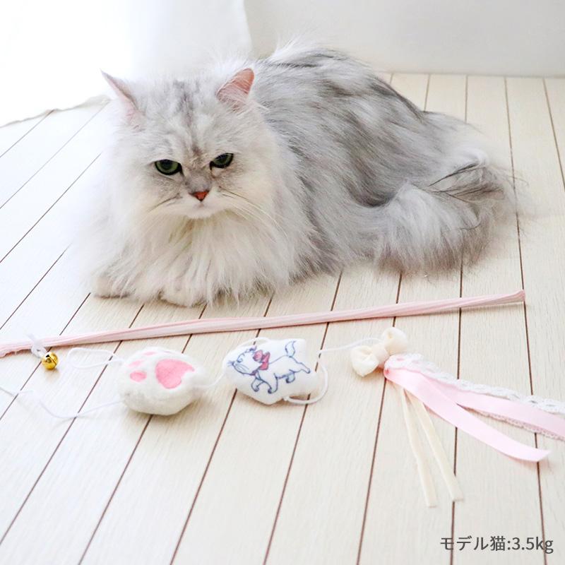 Disney 猫 おもちゃ 猫じゃらし ディズニー マリー しっぽ リボン 