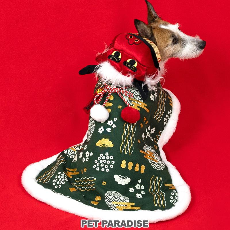 PET PARADISE 犬 服 秋 獅子舞 なりきり コート リード穴 面 PET PARADISE 犬 服 秋 獅子舞 なりきり コート リード穴 面