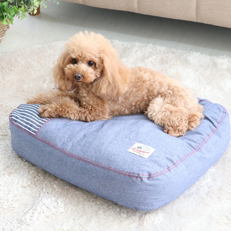 ペットベッド クッション 洗える おしゃれ 小型犬 犬 猫 カドラー 犬用ベッド 布団 寝床 ふかふか デニム 四角クッション 55 45cm ペットパラダイス 通販 Paypayモール