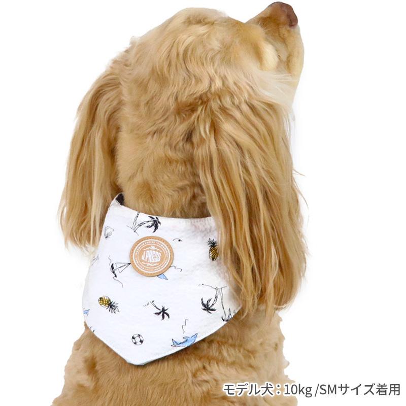 【Hinata】犬服　ハンドメイド　オーダー　3点　保冷剤用バッグ付き J.PRESS 犬 服 夏 クールネック クールバンダナ 中型犬 リップル