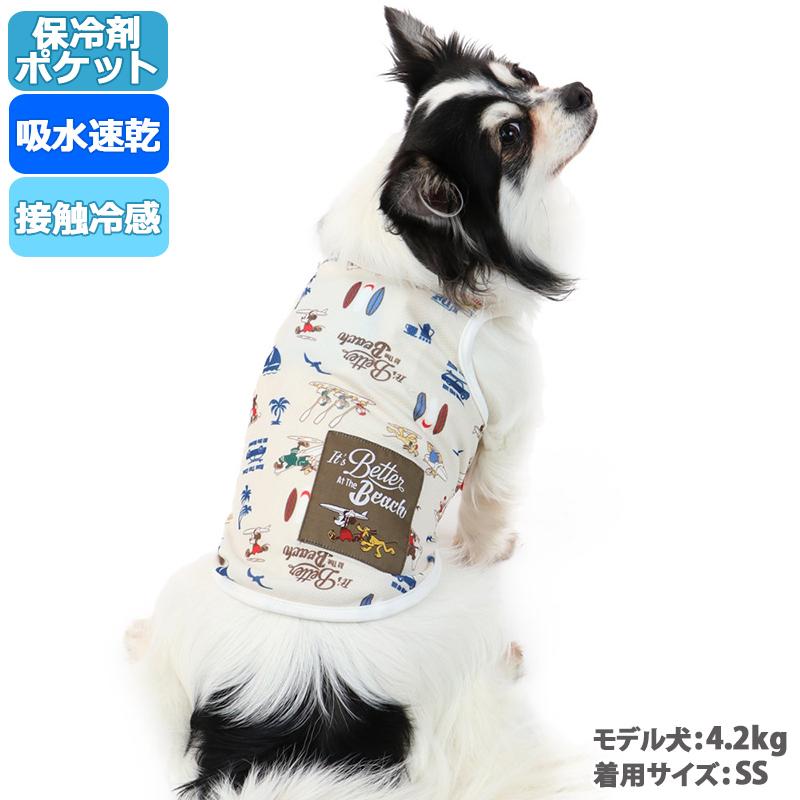 犬 服 夏 クール ディズニー 虫除け 保冷剤付き ひんやり 小型犬 超小型犬 猫 接触冷感 ミッキーマウス ポケット タンクトップ 小型犬 メール便可 ペットパラダイス 通販 Paypayモール