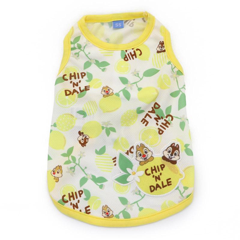 人気商品 犬 服 おしゃれ 夏 クール ディズニー ひんやり 保冷剤付き 虫除け 小型犬 超小型犬 猫 接触冷感 チップとデール レモン柄 タンク メール便可 Riosmauricio Com