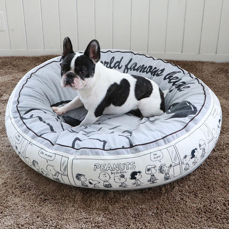 SNOOPY（スヌーピー） 犬 ベッド おしゃれ クッション （90cm