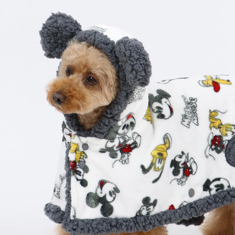 犬 服 セール 冬 おしゃれ 暖かい ディズニー あったか 小型犬 超小型犬 猫 あったか | ミッキーマウス 手書き風 着る毛布 〔小型犬〕  返品不可 :63394925:ペットパラダイス - 通販 - Yahoo!ショッピング