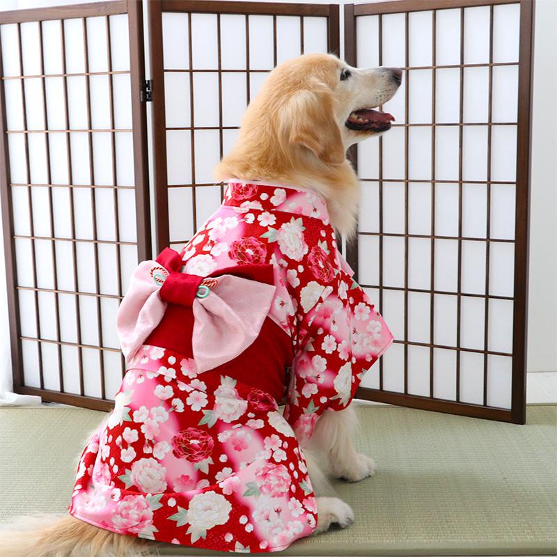 PET PARADISE 犬 服 秋冬 着物 〔中型犬〕 〔大型犬〕 牡丹 桜 PET PARADISE 犬 服 秋冬 着物 〔中型犬〕 〔大型犬〕 牡丹 桜