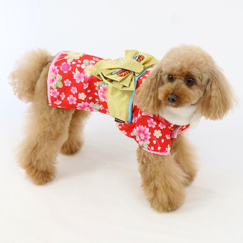 犬服 犬 服 ペットパラダイス 着物 赤 中 大型犬 中型犬 大型犬 Sns インスタ映え ペットパラダイス 通販 Paypayモール
