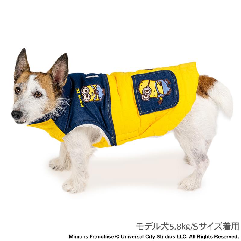 MINIONS（ミニオンズ） ミニオン ボブ 犬 服 冬 脇開き ベスト 小型犬