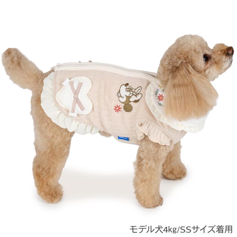 Disney（ディズニー） ミニーマウス 犬 服 冬 襟付き ジップ ベスト
