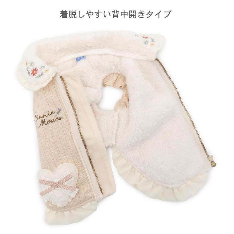 Disney（ディズニー） ミニーマウス 犬 服 冬 襟付き ジップ ベスト