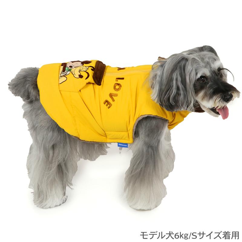Disney（ディズニー） ミッキーマウス 犬 服 冬 襟付き 綿入 ベスト