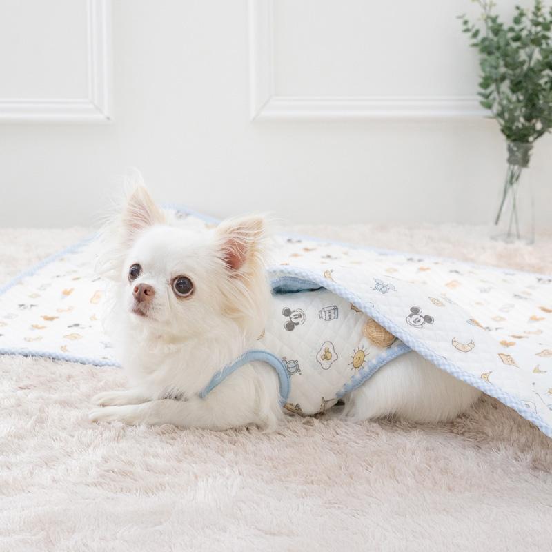 Disney（ディズニー） ミッキーマウス 犬 服 春 パン柄 ベスト 背中