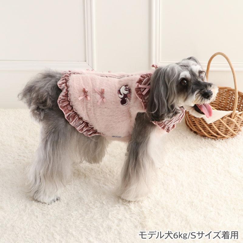 Disney（ディズニー） 犬服 冬 ミニーマウス ベスト 小型犬 背中開き