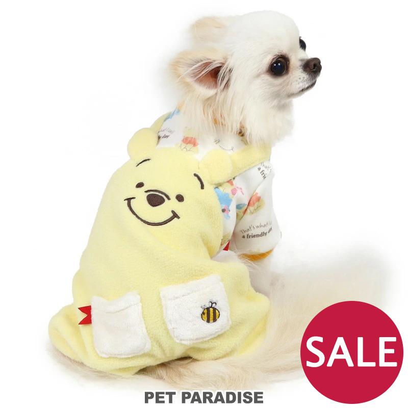 犬 服 冬 ロンパース 着せやすい おしゃれ ブランド 猫 小型犬 ディズニー くまのプーさん ロンパース フレンズ柄 メール便可 ペットパラダイス 通販 Yahoo ショッピング