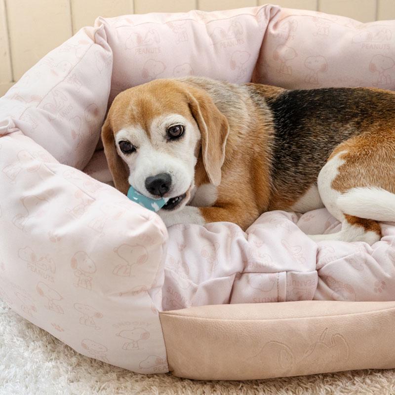 スヌーピー 淡色カドラー Ｌ　犬　ベッド　クッション スヌーピー 淡色カドラー L 犬 ベッド クッション SNOOPY スヌーピー