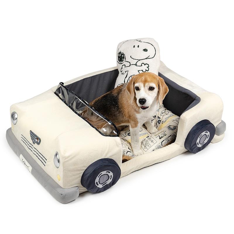 SNOOPY（スヌーピー） 犬 ベッド 冬用 マイカーカドラー （88×60cm