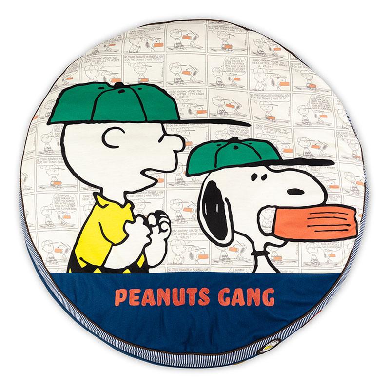 SNOOPY（スヌーピー） 犬 ベッド ワッペンクッション （90cm