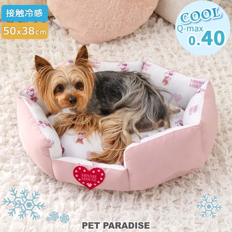 新品ミニーマウス 犬 クールペットハート柄 クール 小型犬 ペットパラダイス Disney（ディズニー） ミニーマウス 犬 クールベッド 夏 （50×38cm