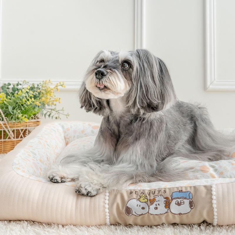 SNOOPY（スヌーピー） 犬 ベッド のほほんカドラー （65×46cm